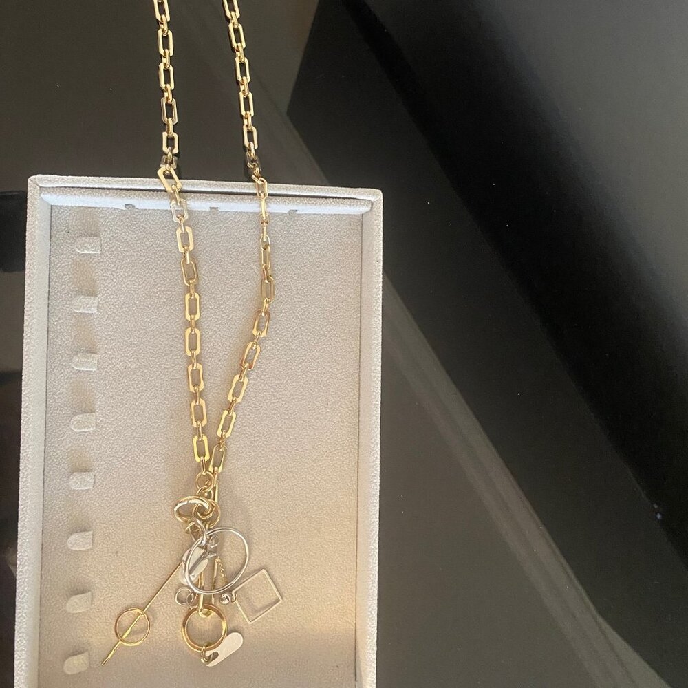 CUSTOM LONG NECKLACE WITH CHUNKY ACCENTS